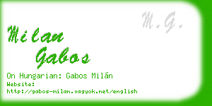 milan gabos business card
